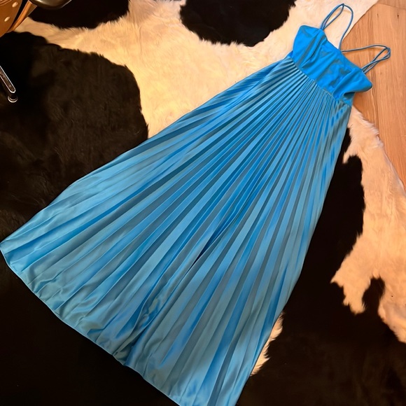 Vintage Blue Disco Dress - Picture 1 of 6